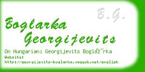 boglarka georgijevits business card
